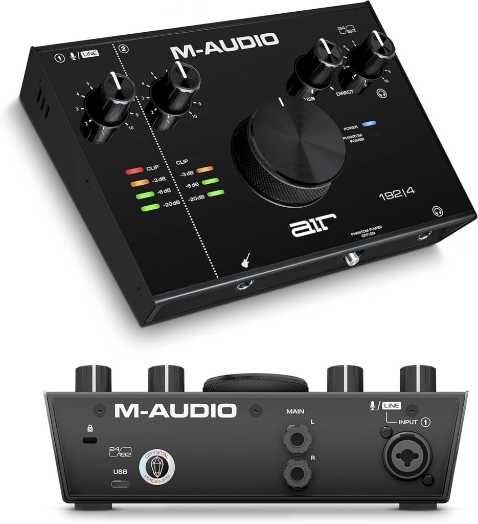 M-Audio AIR 192|4 - Interfaz de audio, Tarjeta de sonido USB, USB-C, 2 entradas, 2 salidas